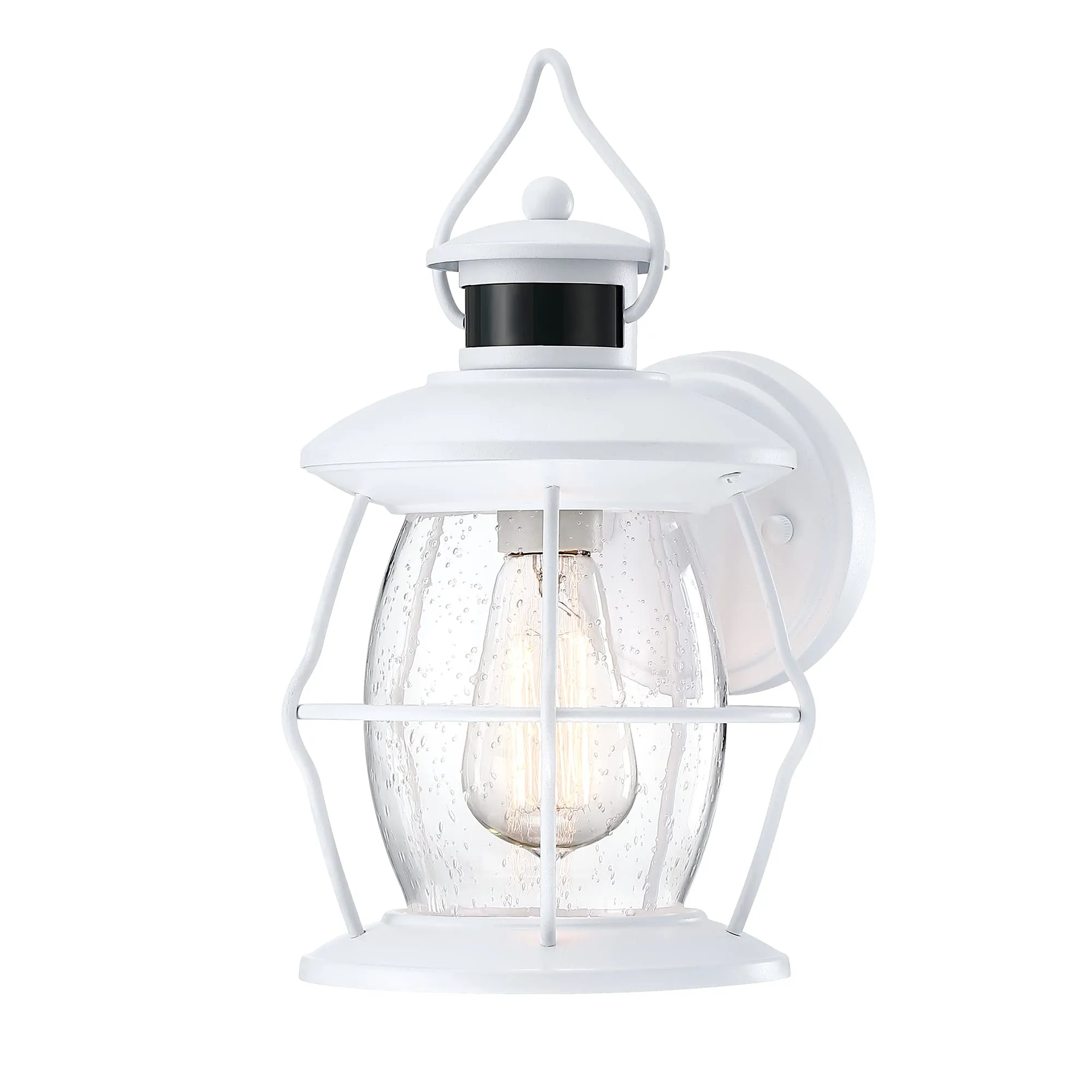 Rynx | Mrsconce motion sensor outdoor lighting, upgrade Dusk to Dawn wall-mounted lantern, outdoor lighting fixtures outdoor lighting for the house's front porch garage patio (White)