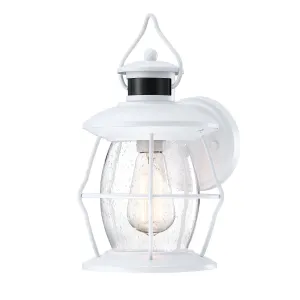 Rynx | Mrsconce motion sensor outdoor lighting, upgrade Dusk to Dawn wall-mounted lantern, outdoor lighting fixtures outdoor lighting for the house's front porch garage patio (White)