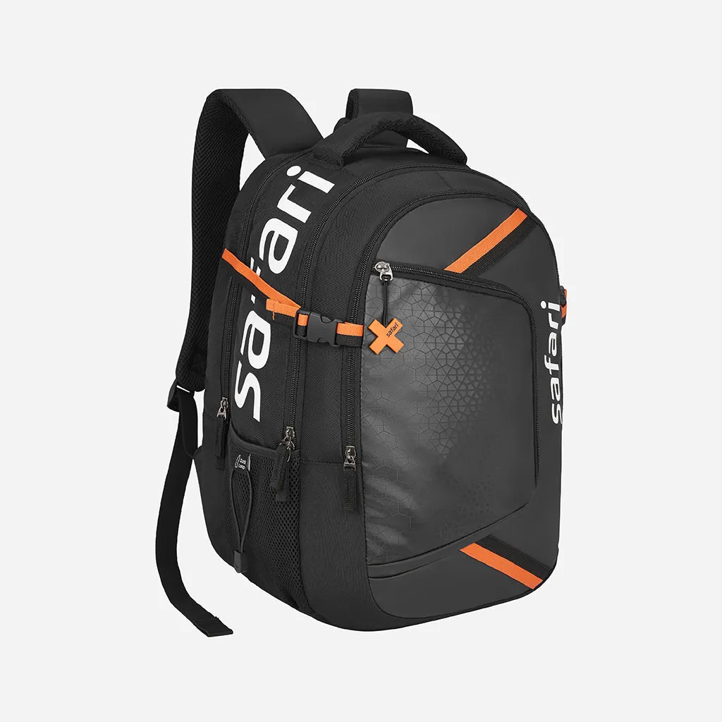 Safari Aero 38L Black School Backpack with Raincover