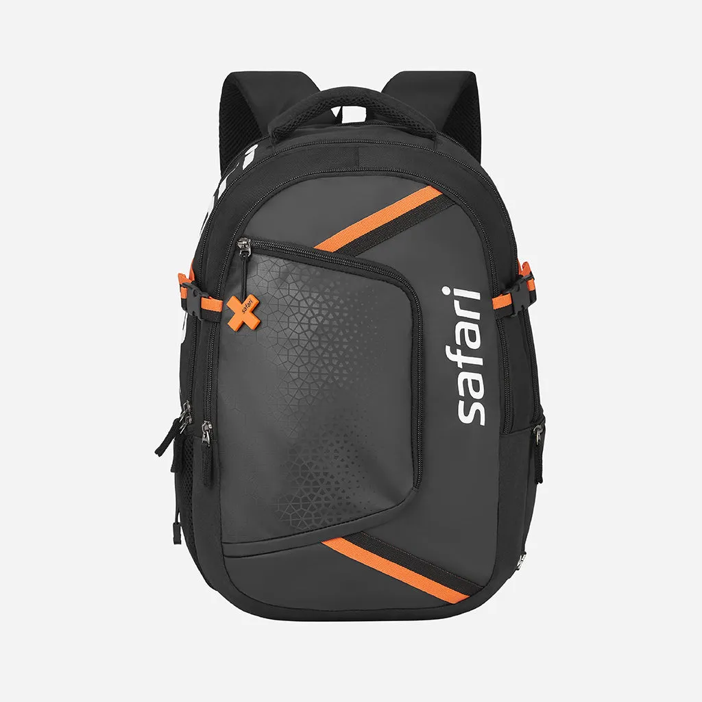 Safari Aero 38L Black School Backpack with Raincover