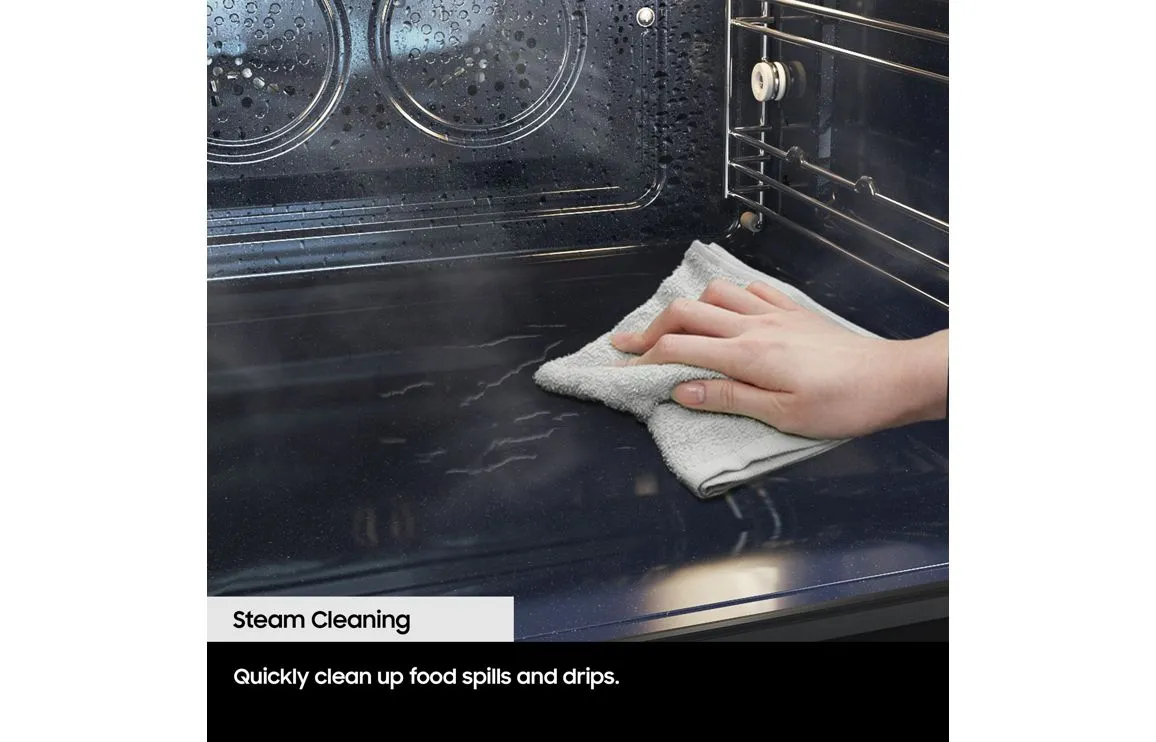 Samsung Bespoke Series 7 NQ5B7993AAK/U4 Compact Steam Combination Oven - Black Glass