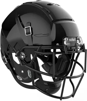 Schutt F7 VTD Collegiate Football Helmet, EGOP NB VC Facemask Attached, X-Large, Black