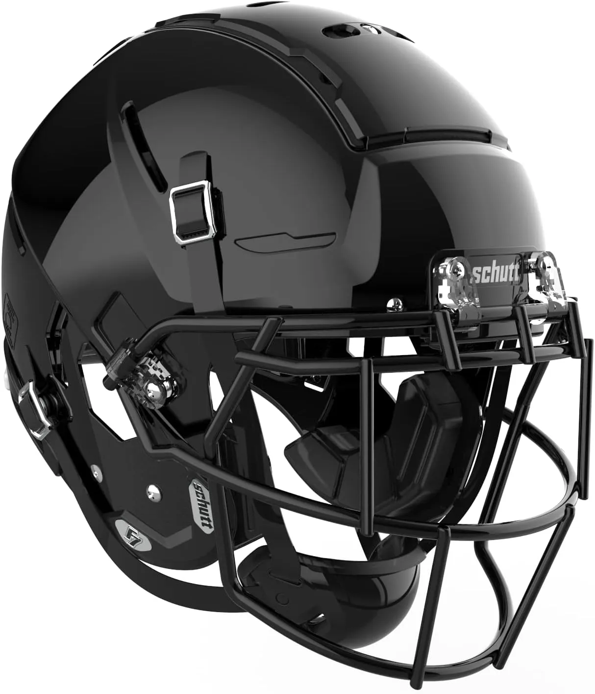 Schutt F7 VTD Collegiate Football Helmet, EGOP NB VC Facemask Attached, X-Large, Black