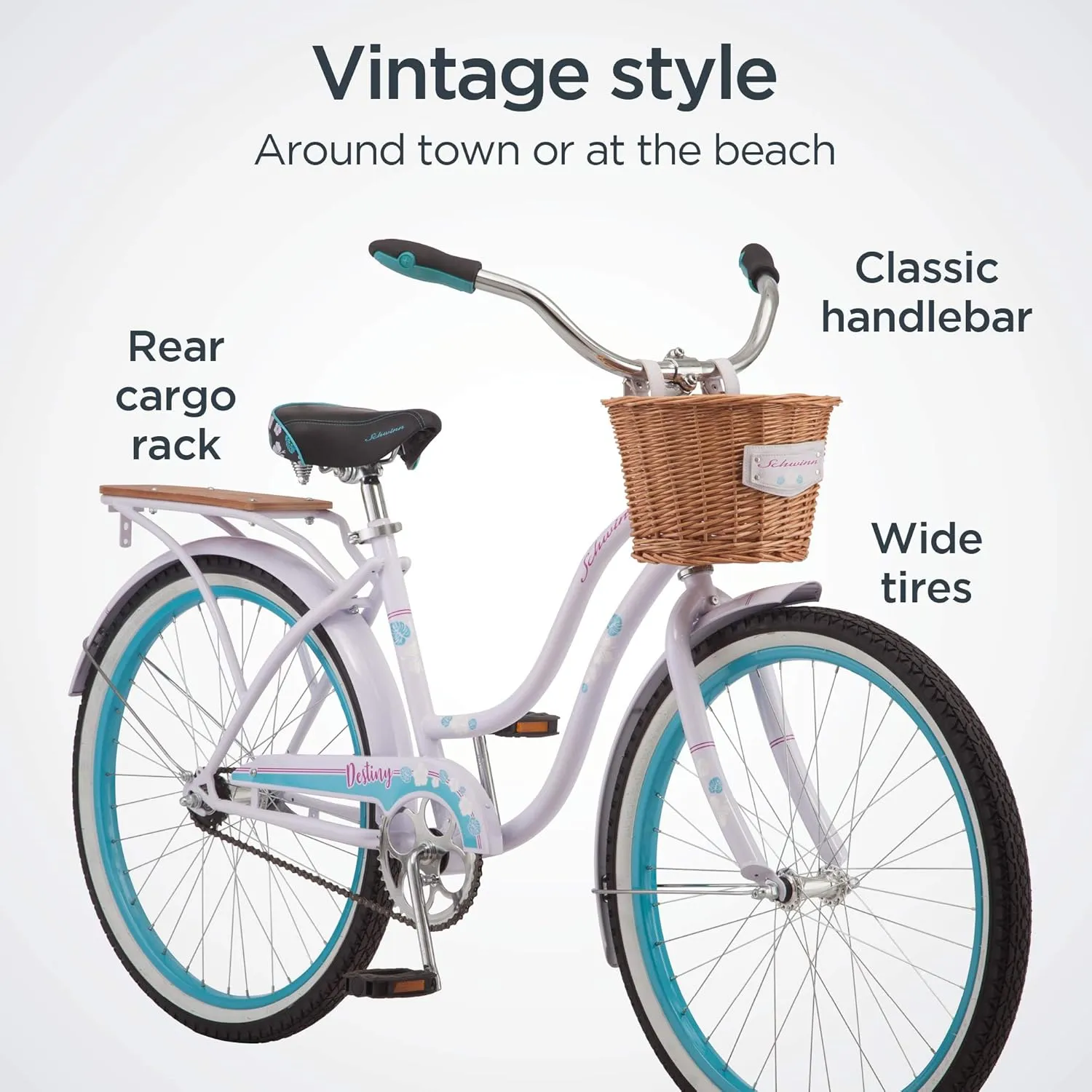 Schwinn baywood Cruiser Bike Featuring Steel Step Through Frame