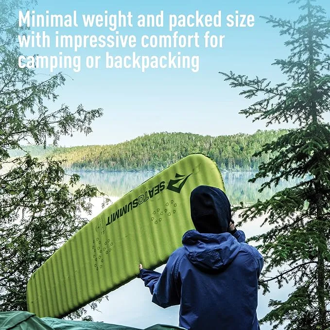 Sea to Summit Comfort Light Self-Inflating Foam Sleeping Pad for Camping and Backpacking, Small (49 x 20 x 2 inches)