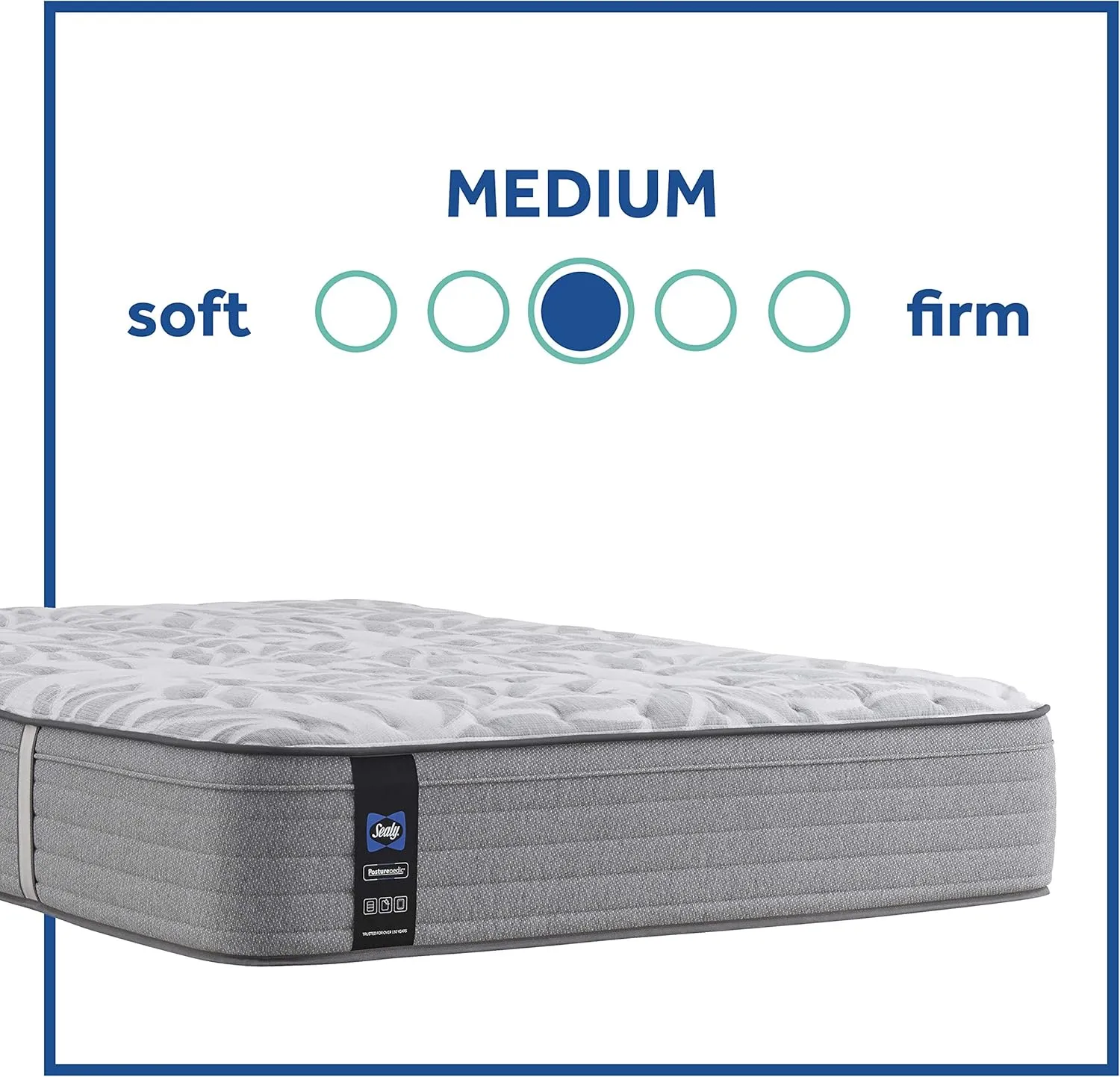 Sealy Posturepedic Spring Silver Pine Faux Eurotop Medium Feel Mattress, King