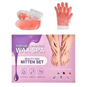 Self Contained Paraffin Wax Gloves,10-Minute Paraffin Hand & Foot Treatments and Booties Set for Intensive Hydration At Home (Vitamin C)