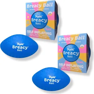 Self Inflating Ball 5", Rubber New Feel Breacy Ball, Hi Bouncy, Never Need Pump, Neon Blue, Playground Balls, Handball, Dodgeballs, Picnic and School Play in and Outdoor