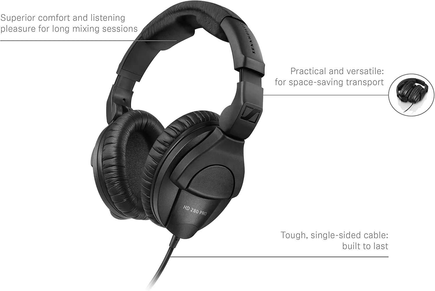 Sennheiser HD280PRO Headphone (New Model) & Focusrite Scarlett Solo (3rd Gen) USB Audio Interface with Pro Tools | First