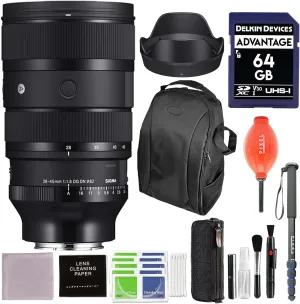 Sigma 28-45mm f/1.8 DG DN Art Lens for Sony E Mount with Accessories & Travel Bundle | 612965 | Extended 3 Years Warranty