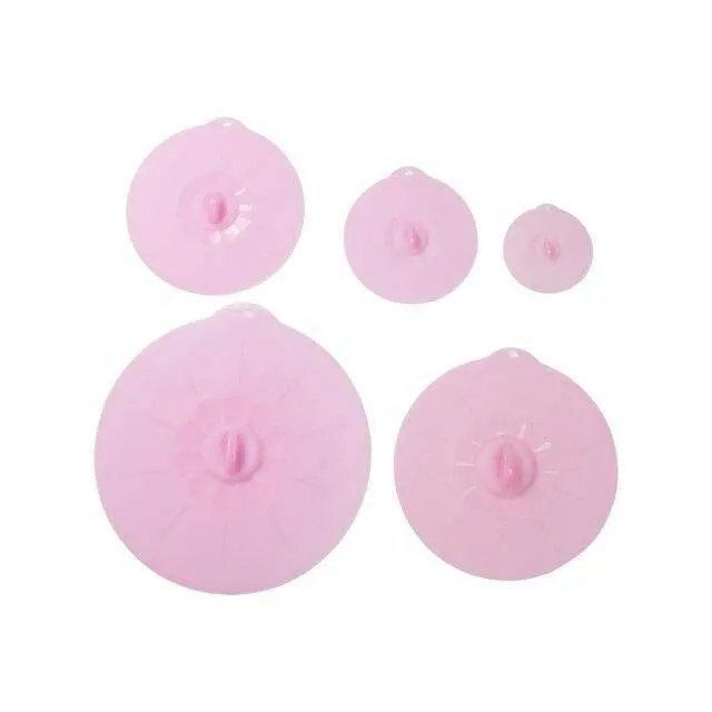 Silicone Bowl Lid Set - Reusable Kitchen Covers for Food Storage