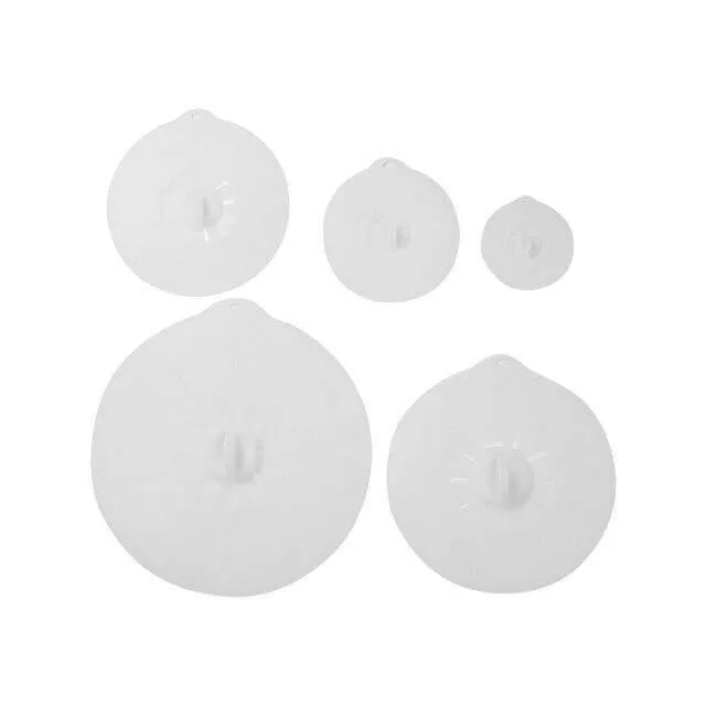 Silicone Bowl Lid Set - Reusable Kitchen Covers for Food Storage