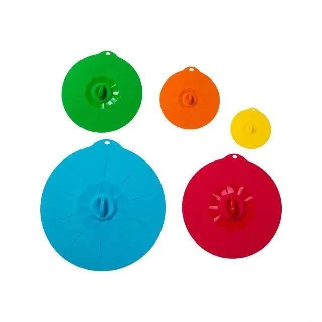 Silicone Bowl Lid Set - Reusable Kitchen Covers for Food Storage