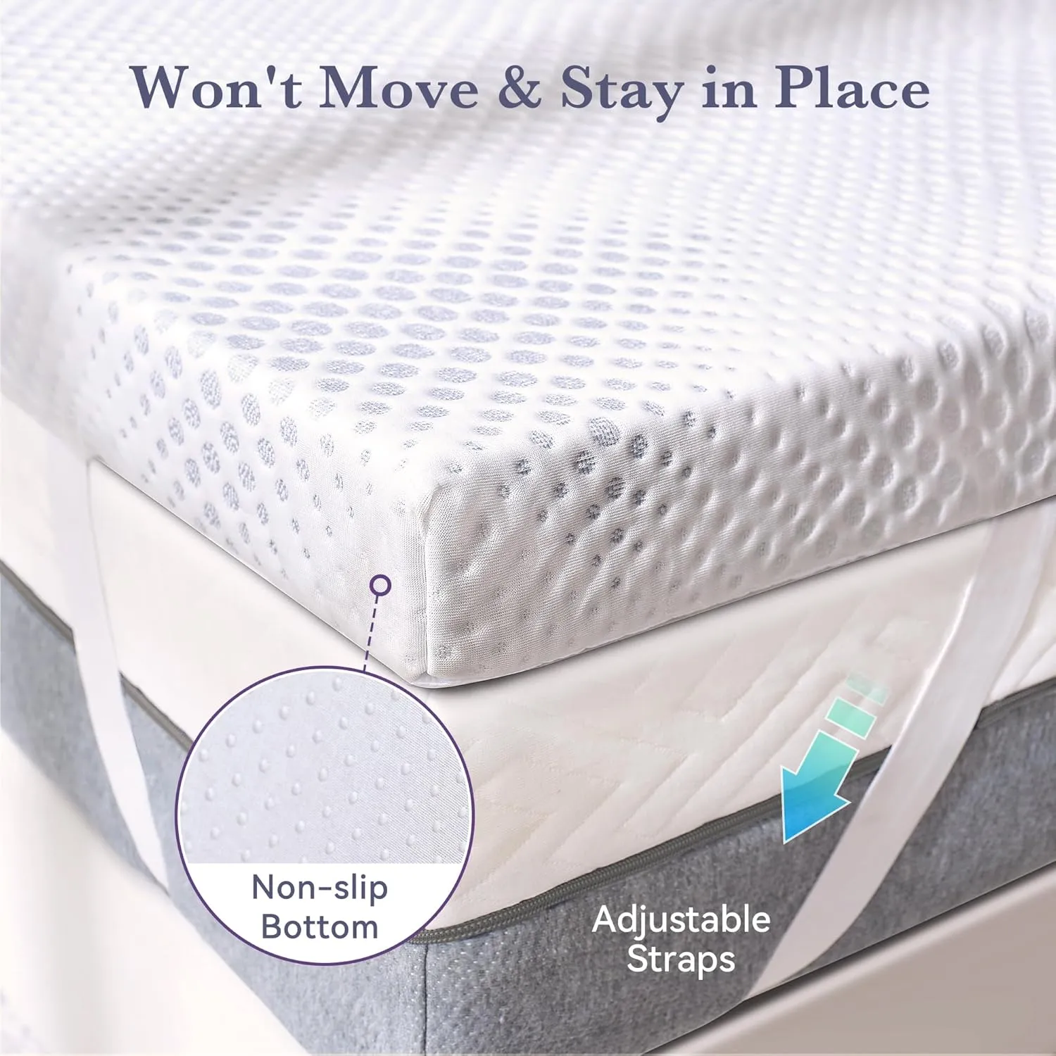 SINWEEK 3 Inch Gel Memory Foam Mattress Topper Full Size, Mattress Pad for Body Pressure Relief, Cooling Bed Topper with Breathable Soft Cover, CertiPUR-US Certified
