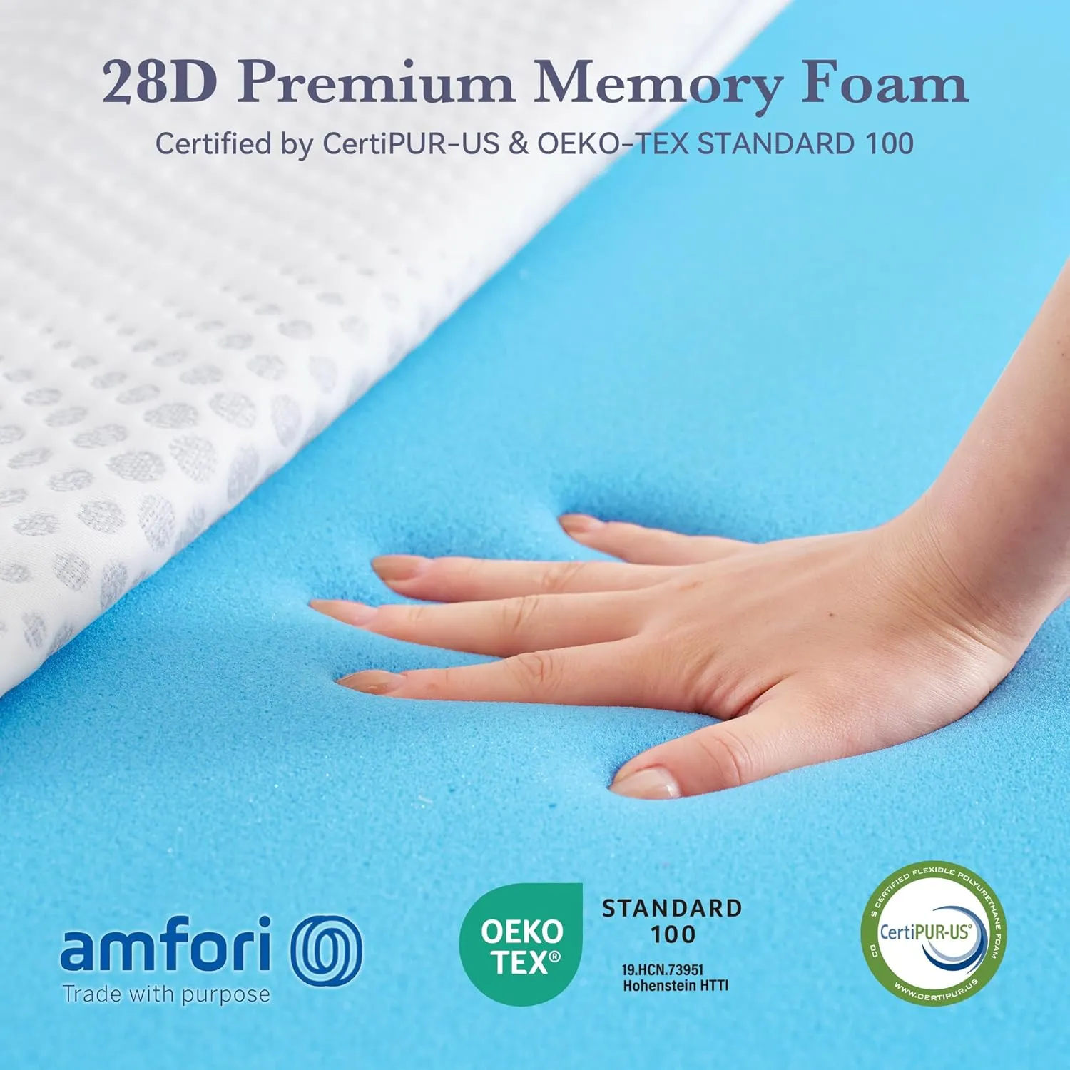SINWEEK 3 Inch Gel Memory Foam Mattress Topper Full Size, Mattress Pad for Body Pressure Relief, Cooling Bed Topper with Breathable Soft Cover, CertiPUR-US Certified