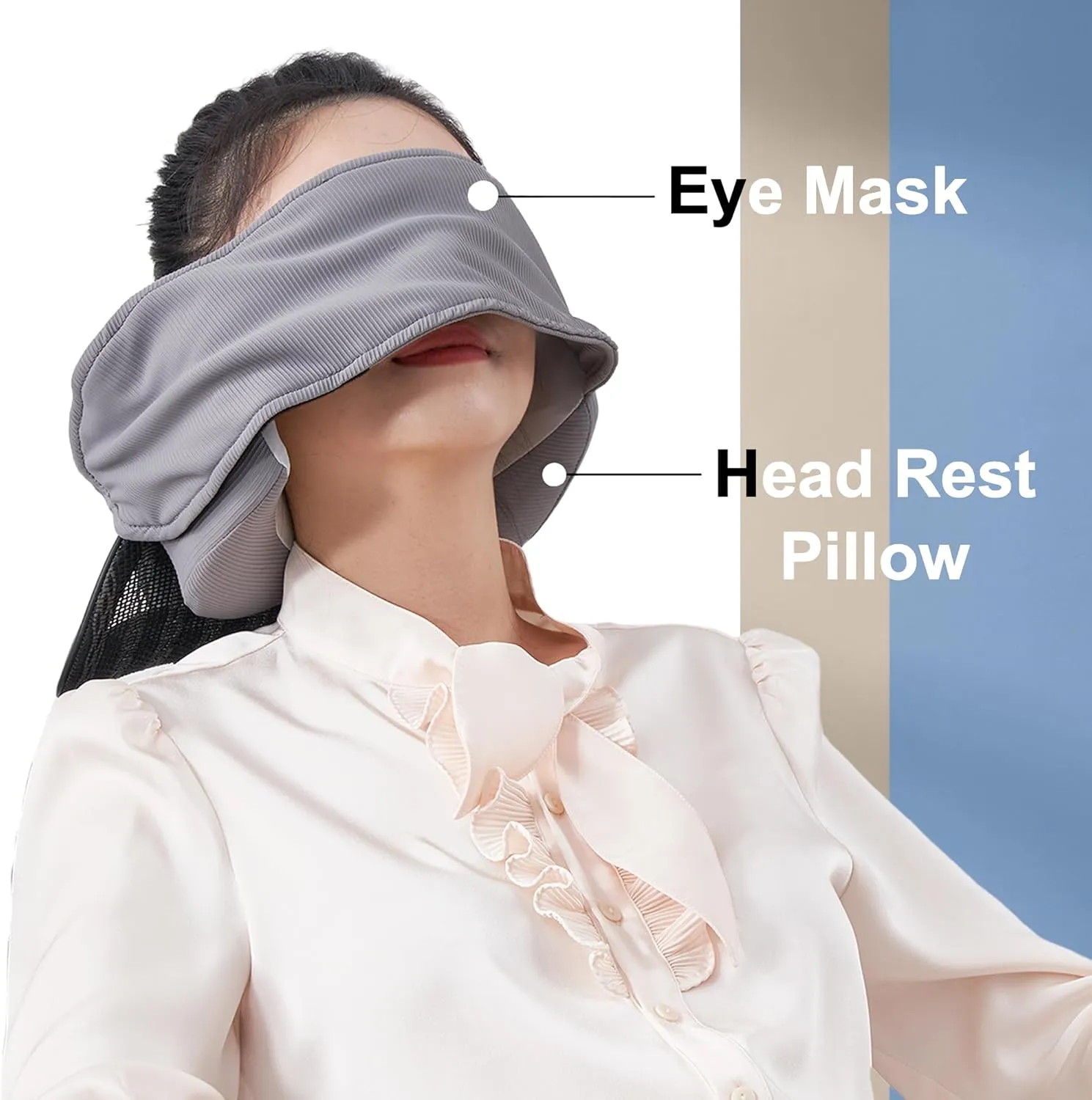 Sleeper Hold Pillow, Travel Pillow for Neck Support, Travel Neck Pillows for Airplanes, Neck Pillow for Sleeping, Airplane Neck Pillow for Long Flights, Eye Mask Head Holder