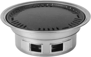 Small Round BBQ Grill, Compact Portable Grill for Camping, Picnic, Hiking, Backyard & Tabletop Cooking(40cm/15.7in)
