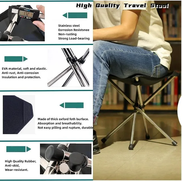 Small Travel Foldable Camping Stool With Bag