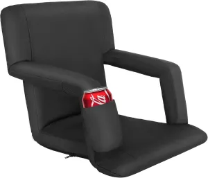 Smartxchoices 20.5"/24.5" Wide Stadium Seat Chair Bleacher Seats Padded with Back Support, Cushion, Arms, Pockets, Anchor Straps, Portable Folding Seat with Shoulder Straps