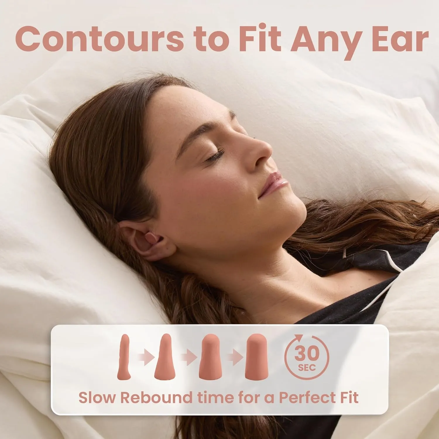 SnoozePlugs Ultra Soft Foam Ear Plugs for Sleeping, 120 Comfortable Foam Ear Plugs for Side Sleepers - 33db NRR, Nightime Earplugs for Snore Blocking, Noise Cancelling Earplugs Sleep Noise Reduction
