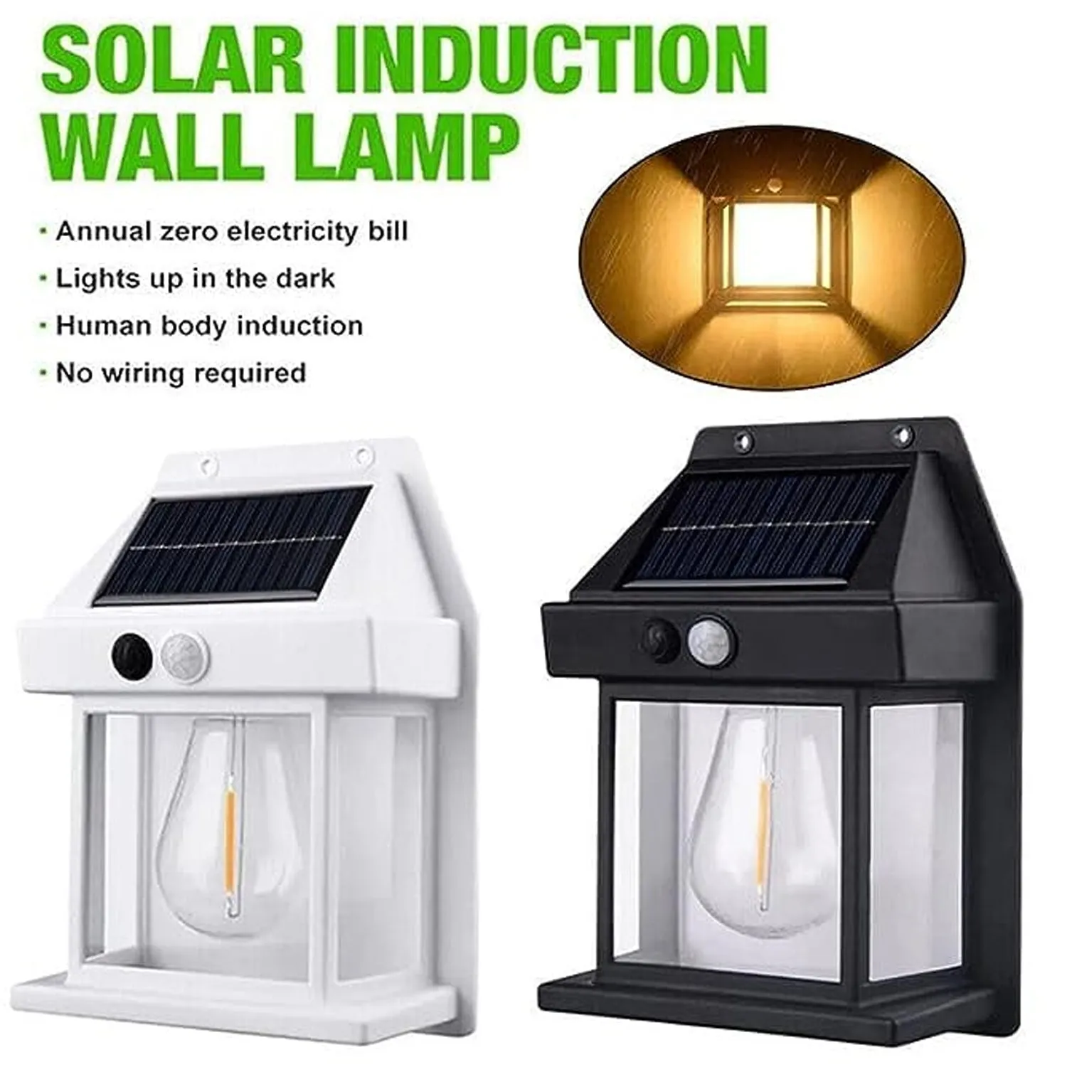 Solar Wall Light Lamp Outdoor (1 Pc )
