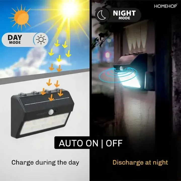 Solar Wall Lights Outdoor Waterproof LED Motion Sensor Lamp for Home, Garden , Compound Wall and  Yard