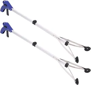 Sparks 2 Pack Foldable Reacher Grabber Tool, Long 32" Foldable Extender Gripper Tool, Suction Cups for Precise Work, Claw Trash Garbage Picker, Garden Nabber, Mobility Aid Pick Up Tool