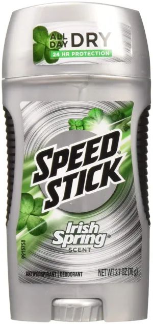 Speed Stick Original Antiperspirant & Deodorant, Irish Spring 2.70 oz (Pack of 3)
