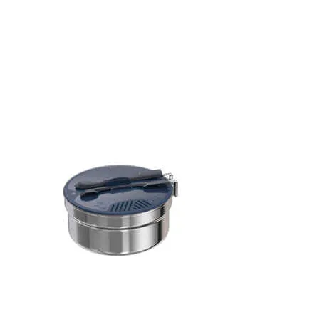 Stainless steel camping cook set - 1.1l