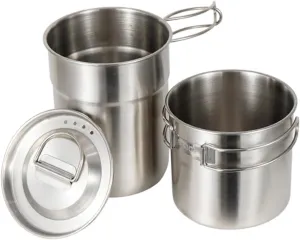 Stainless Steel Reusable Cups Collapsible Camping Cups Large Capacity for Hiking