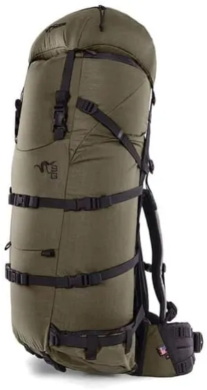 Stone Glacier Sky Archer 6400 Backpack with Krux Frame, 6400 2500 Cubic Inches, Ranger Green, Medium, Internal Spotting Scope Pocket, Hydration Compatible (50112-RG-M)