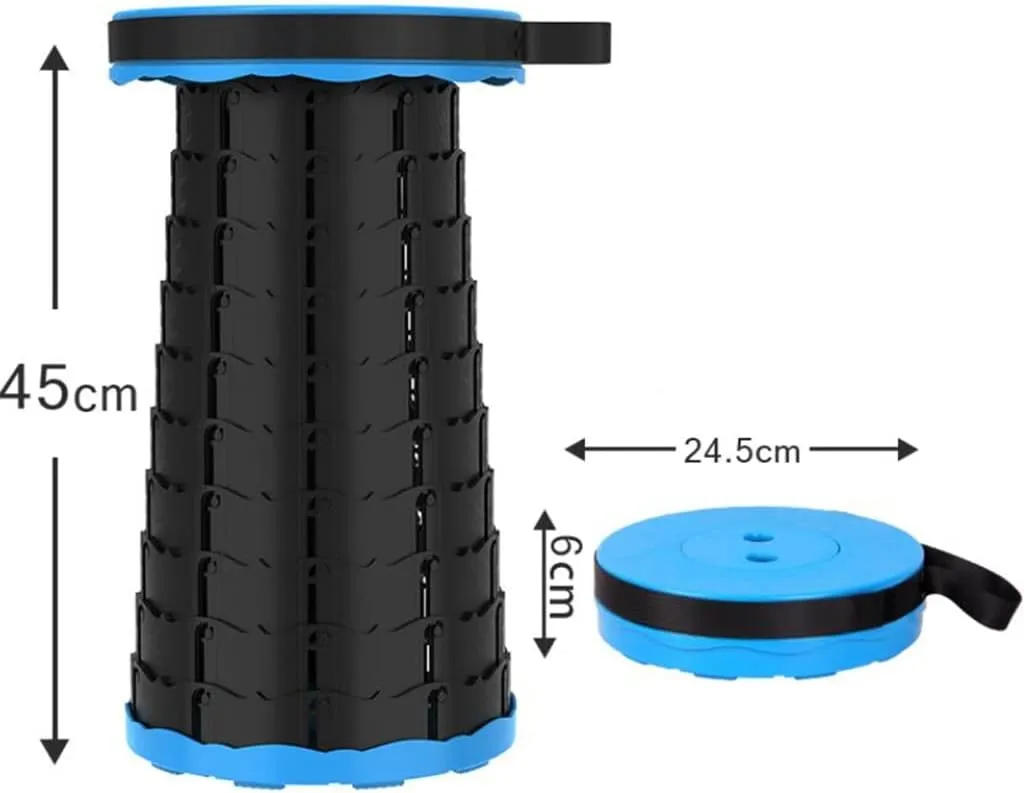 Stools Portable Telescopic Stool, Outdoor Folding Telescopic Stool, Suitable for Camping Garden Fishing Hiking Travel Barbecue, Maximum Load-Bearing 300 Catties