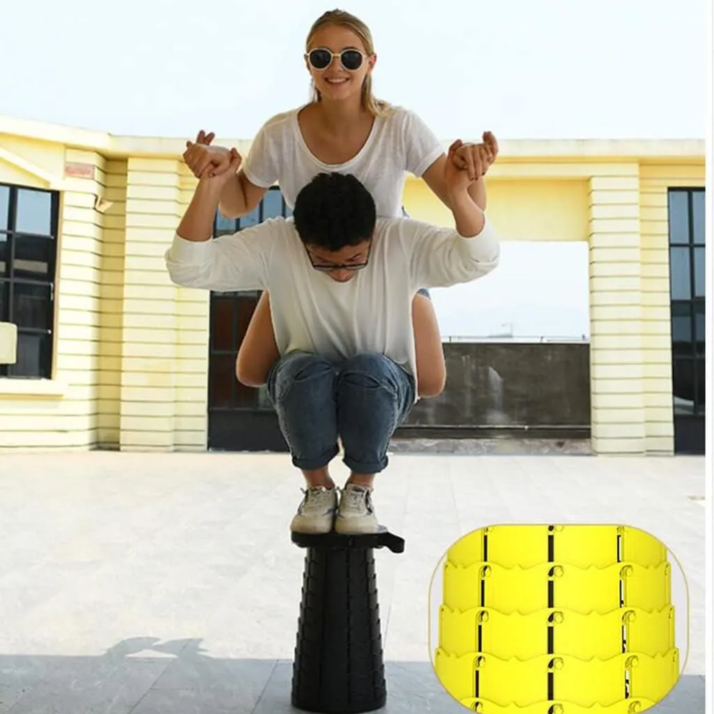 Stools Portable Telescopic Stool, Outdoor Folding Telescopic Stool, Suitable for Camping Garden Fishing Hiking Travel Barbecue, Maximum Load-Bearing 300 Catties
