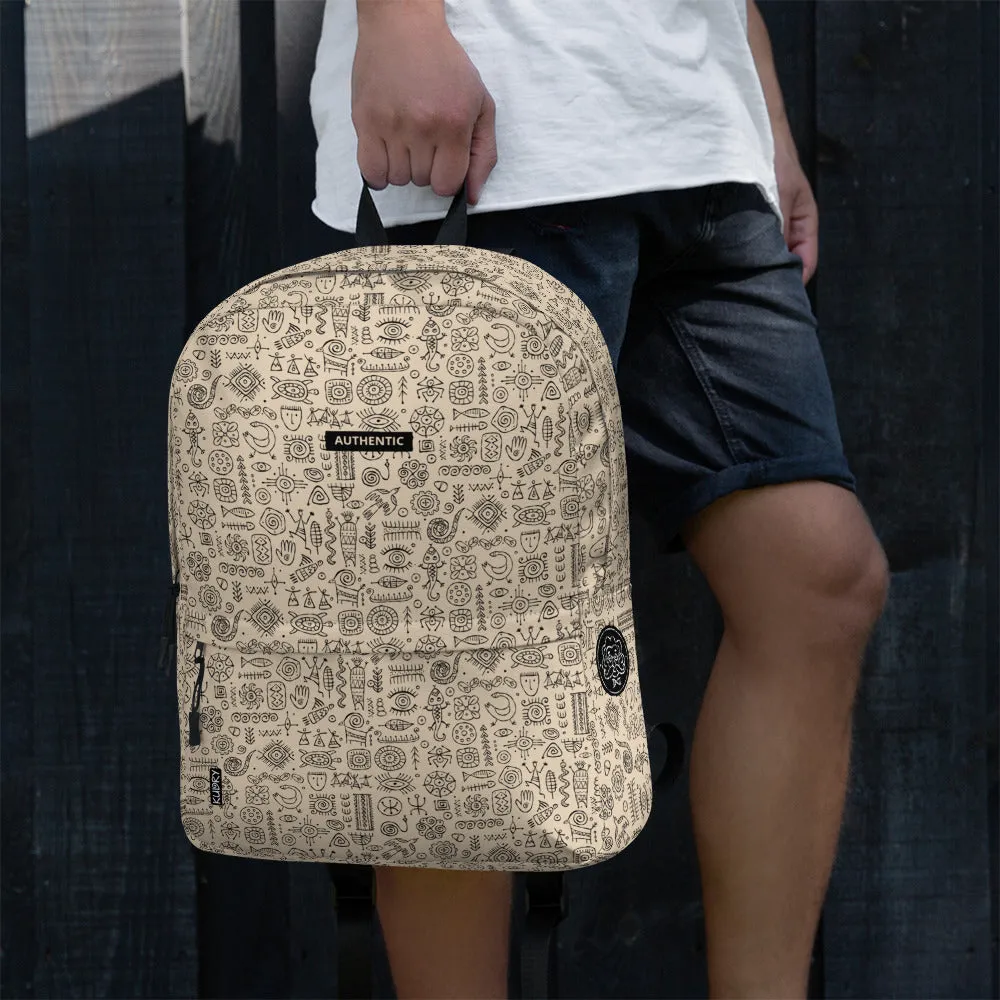 Stylish Ethnic Backpack personalised, Authentic print