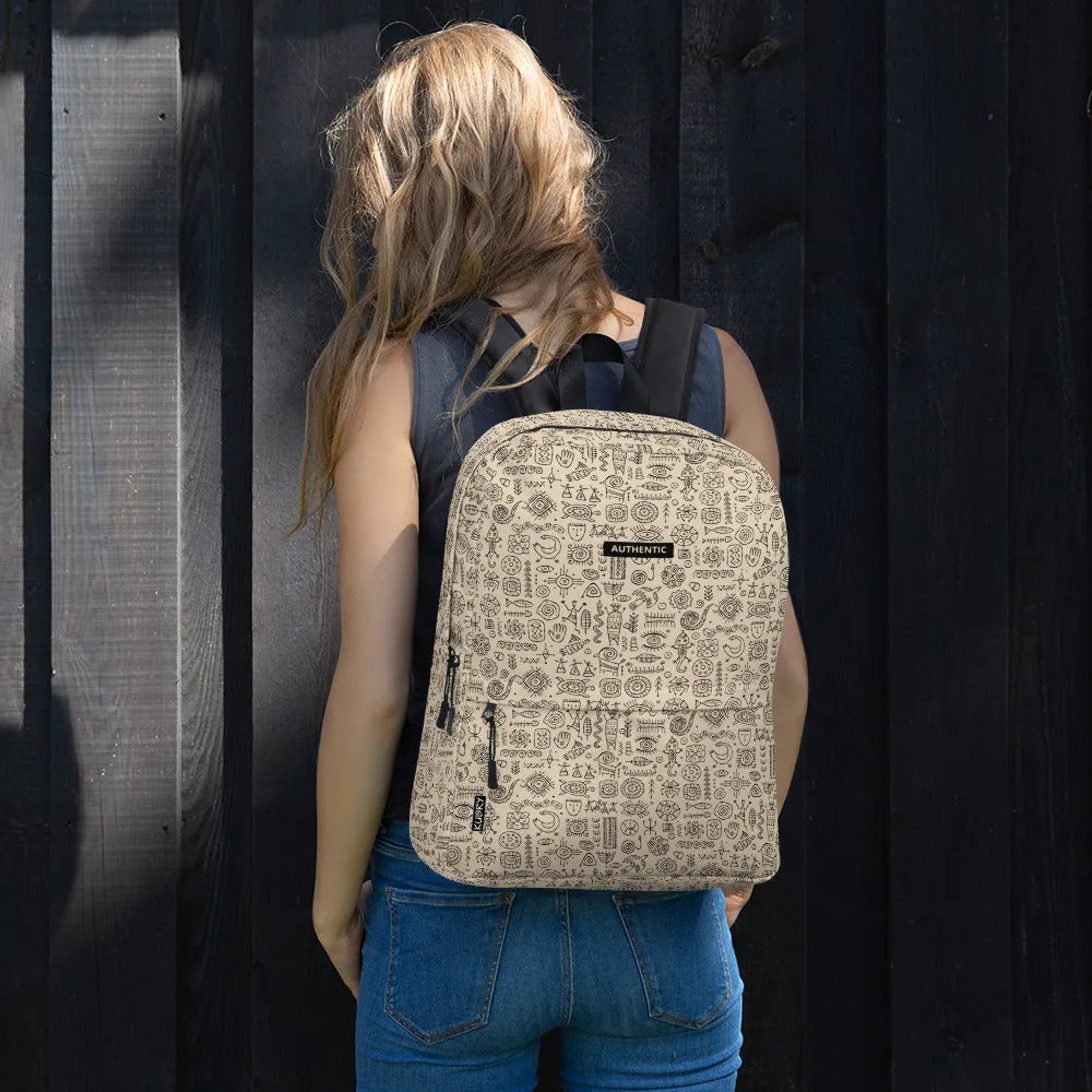 Stylish Ethnic Backpack personalised, Authentic print