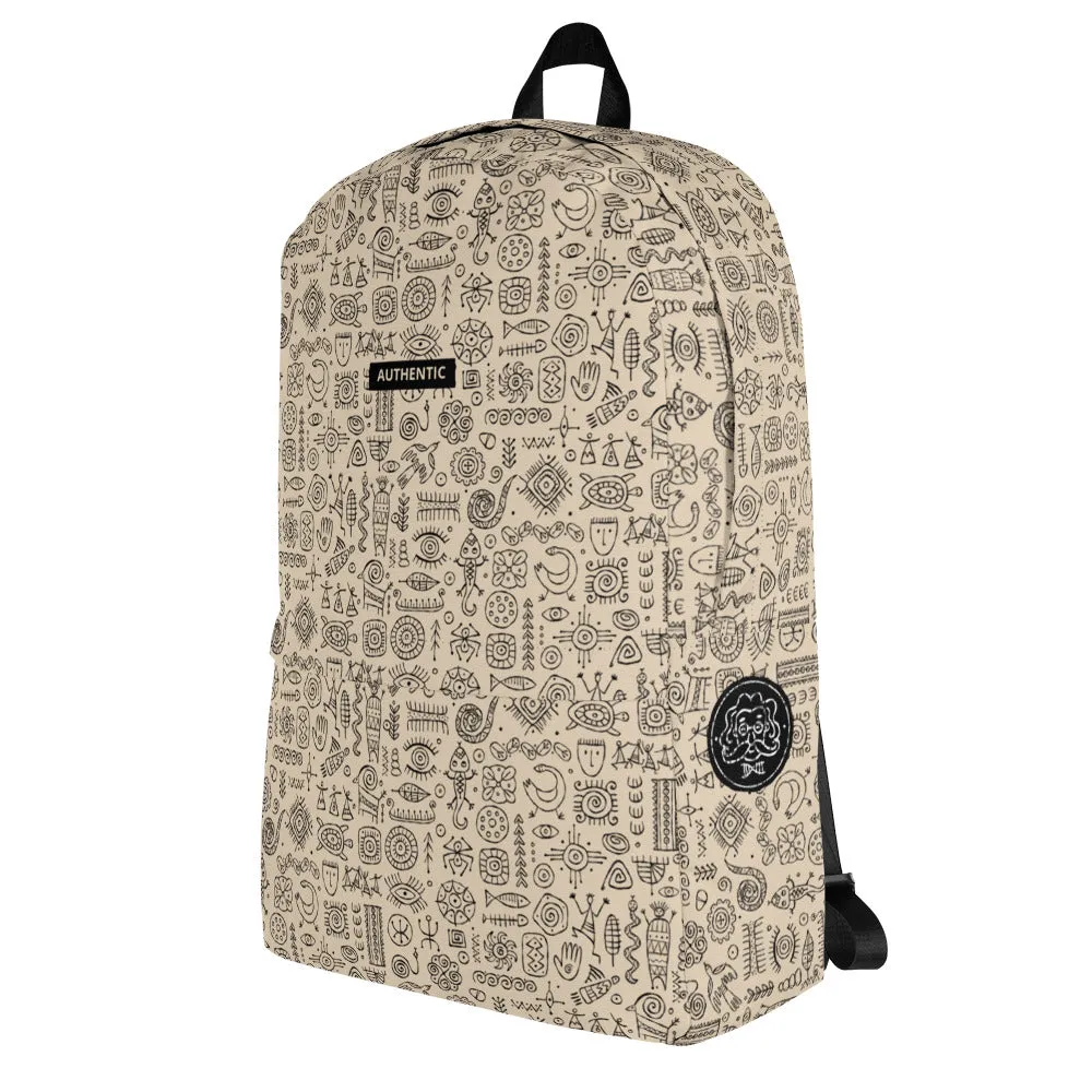 Stylish Ethnic Backpack personalised, Authentic print