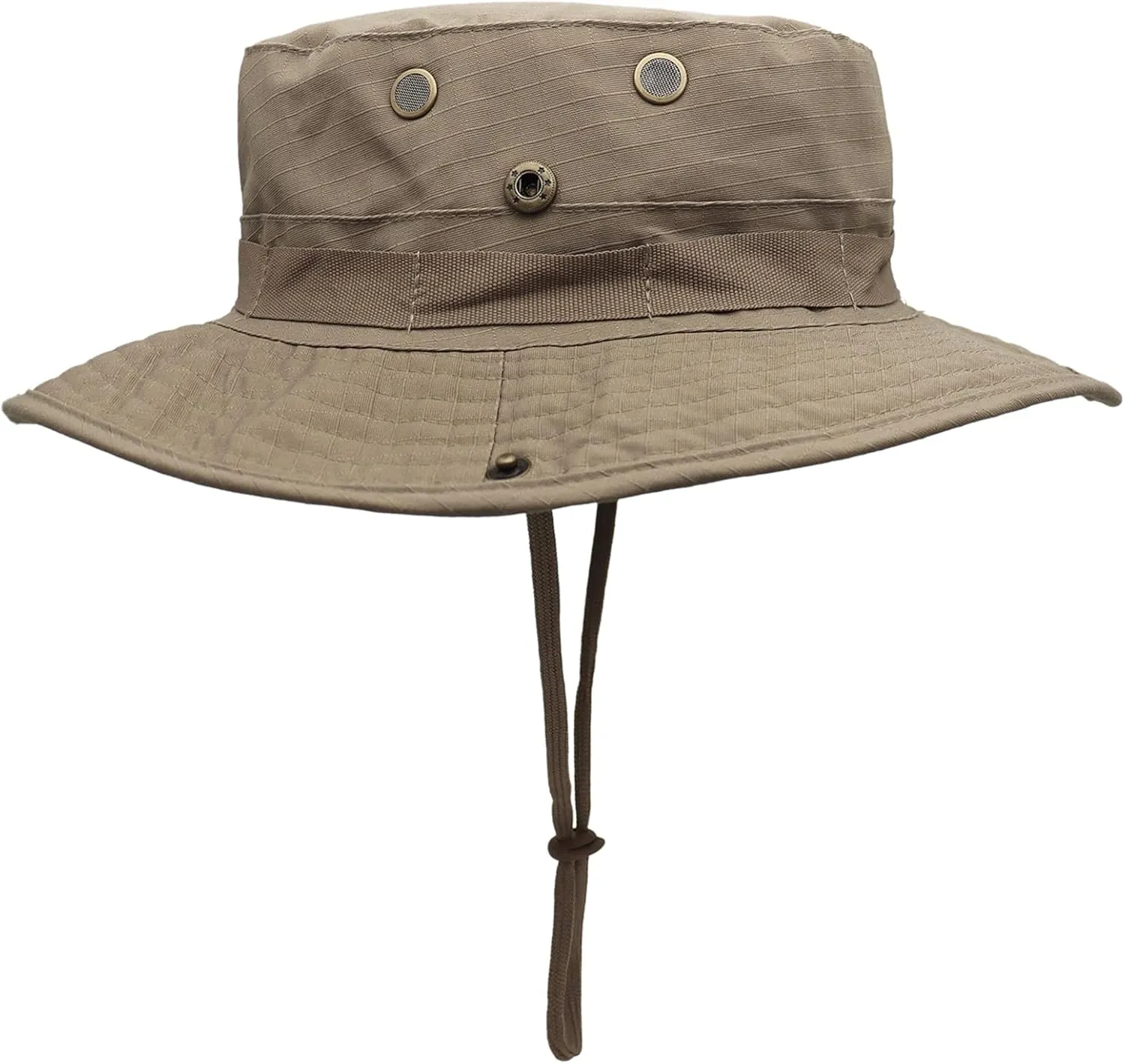 Sun Hat for Men Wide Brim UV Protection Foldable Fishing Hats with Chin Strap for Travel Camping Hiking Safari Cap