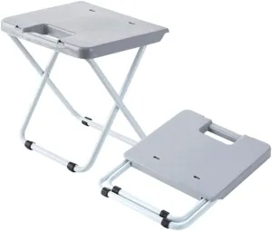 SUPVOX Pp Iron Camping Stool Foldable Fishing Chair Train Seat Compact for Home Outdoor Use