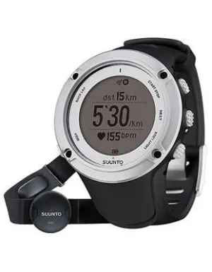 Suunto Ambit2 Silver HR GPS Mens Watch - Digital Display - HR Belt Included