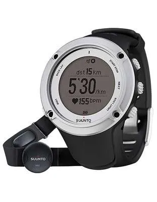 Suunto Ambit2 Silver HR GPS Mens Watch - Digital Display - HR Belt Included
