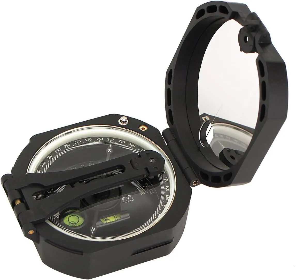 SVBONY Camping Military Compass Pocket Transit Multifunction Compass Lensatic Sighting Fluorescent Waterproof for Hunting Hiking with Strap