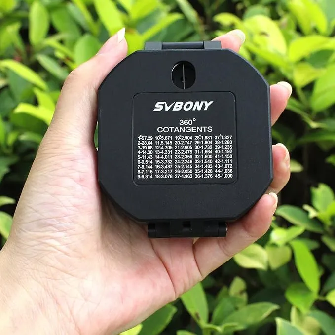 SVBONY Camping Military Compass Pocket Transit Multifunction Compass Lensatic Sighting Fluorescent Waterproof for Hunting Hiking with Strap
