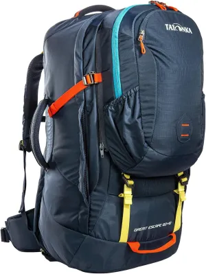 Tatonka Great Escape 60 10 Travel Backpack with Large Suitcase Opening, Extra Backpack (10 L) and Coverable Carrying System - 70 litres - 67 x 33 x 20 cm - Navy