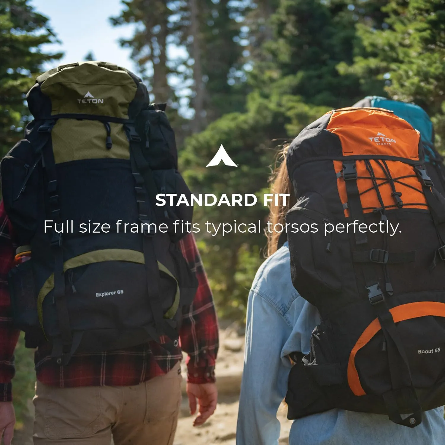 Teton 65L Explorer Internal Frame Backpack for Hiking, Camping, Backpacking, Rain Cover Included