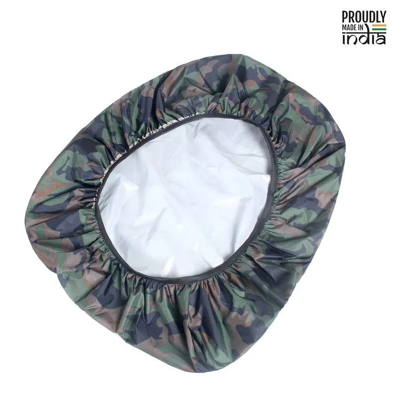 The Clownfish Rain Shield - Water Resistant Rain Cover | Adjustable Elastic | One Size Fits All | Green-Camo