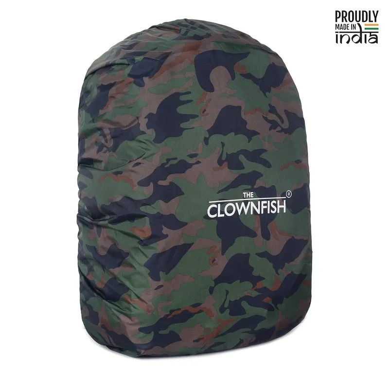 The Clownfish Rain Shield - Water Resistant Rain Cover | Adjustable Elastic | One Size Fits All | Green-Camo