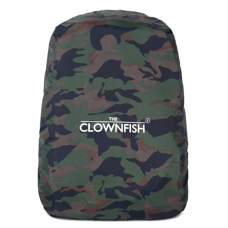 The Clownfish Rain Shield - Water Resistant Rain Cover | Adjustable Elastic | One Size Fits All | Green-Camo