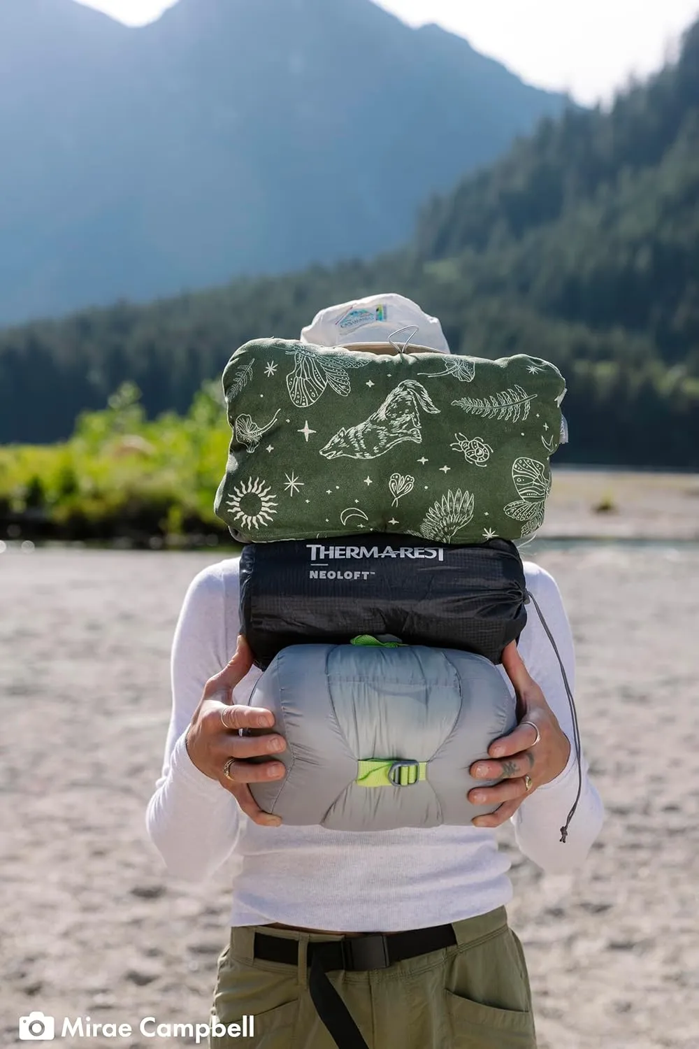 Therm-a-Rest Compressible Cinch Camping and Backpacking Pillow, Regular - 14 x 18 Inch, Woodland