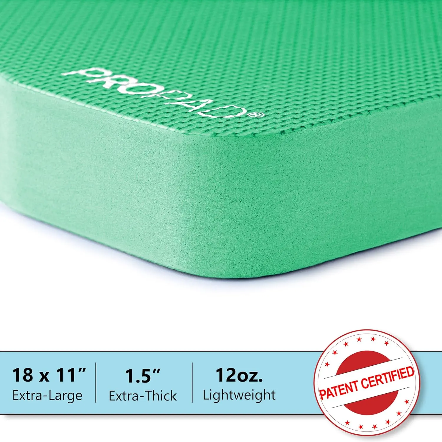 Thick Kneeling Pads, Garden Kneeler for Gardening, Bath Kneeler for Baby Bath, Kneeling Mat for Yoga, Knee Pad for Work, Floor Foam Pad, Extra Large (XL) 18 x 11 x 1.5 Inches, Green (Pack of 2)