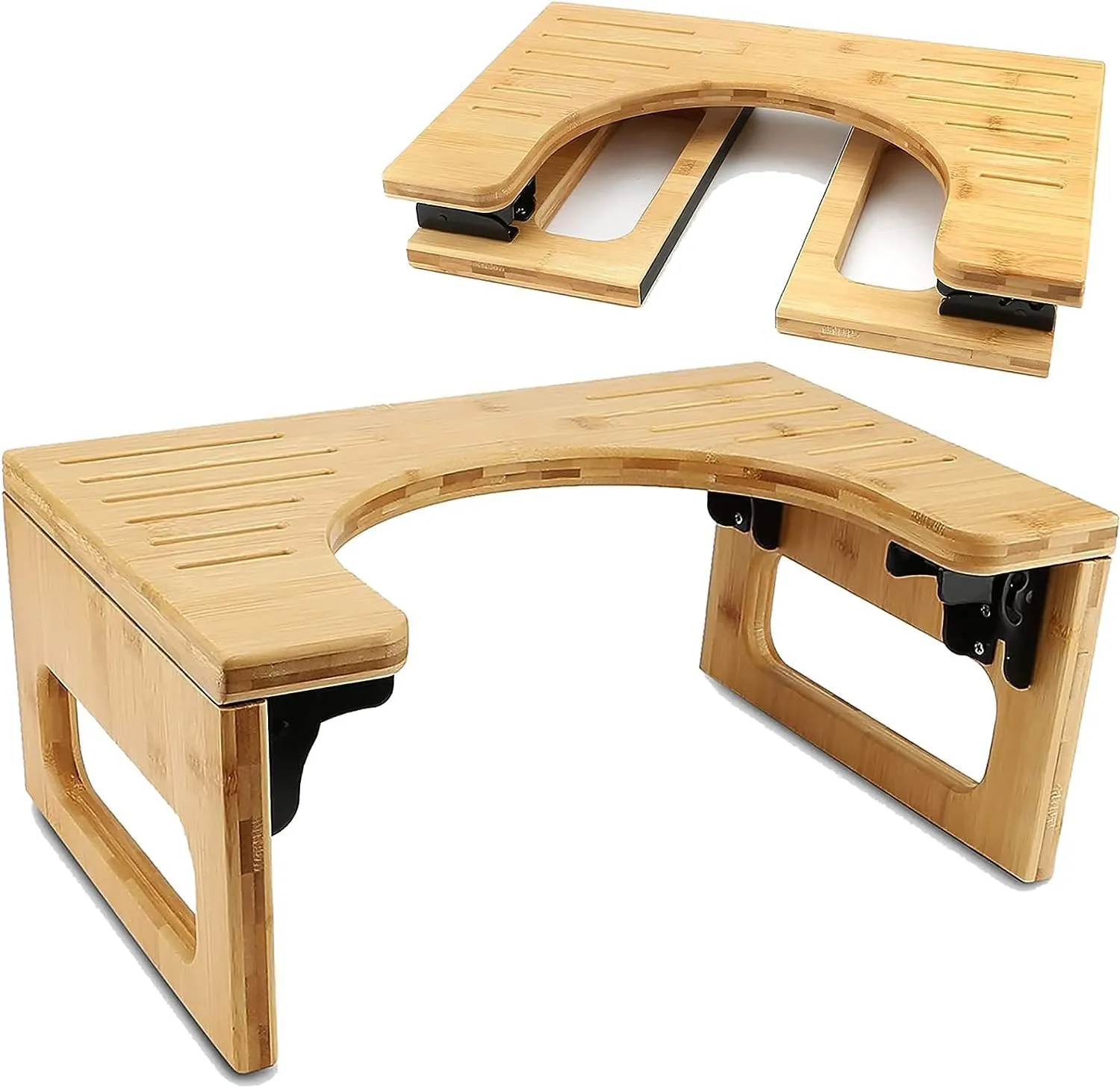 Toilet Base Anti-theft Stable Stool Non-Slip Foldable Step Bamboo GOMINIMO with